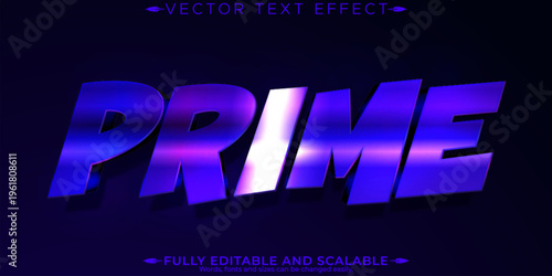 Legend editable text effect, editable prime and hero text style