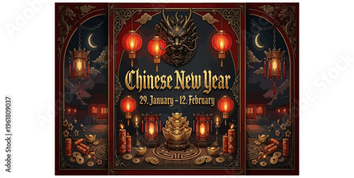 Classic Chinese New Year Festival Badge