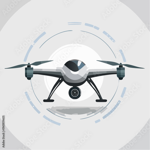 Futuristic drone technology with aerial surveillance capabilities