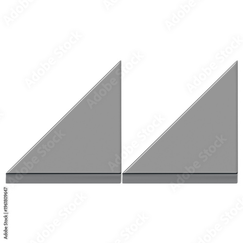 Free Download 3D Chrome Dual Triangle Base Abstract Shape - GFXLoad