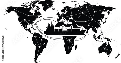 Global Connections Cityscape Map