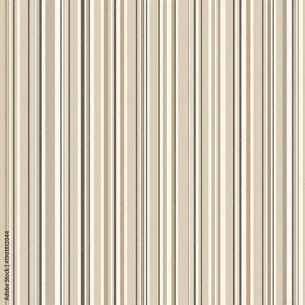 Obraz premium Elegant beige stripe background pattern with vertical lines in soft neutral tones creating stylish and calming decorative tile design for modern interiors