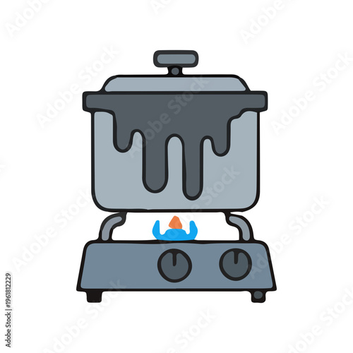 Boiling Pot on Stove Icon