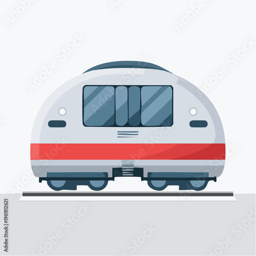 Sleek modern high-speed train illustration for efficient public transport and future mobility concepts, showcasing rapid rail travel