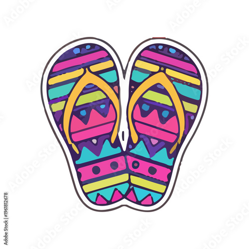 Colorful Flip Flops Icon