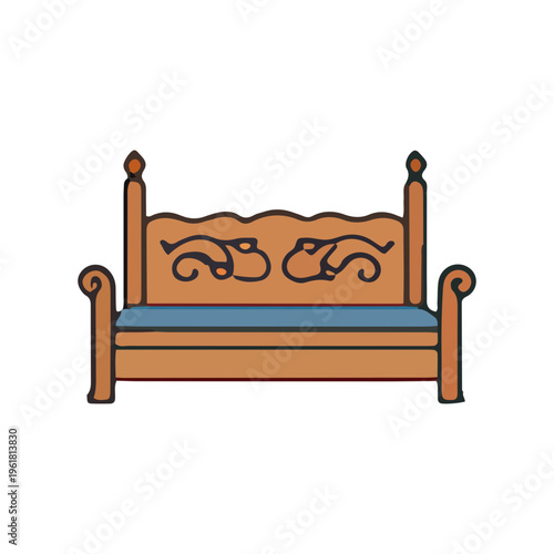 Wooden Bench Illustration