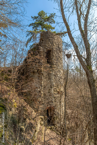 Burgruine Hochhaus bei Ederheim im Ries, Bayern