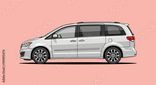 A silver mockup car is shown in profile on a pink background with a mockup car design