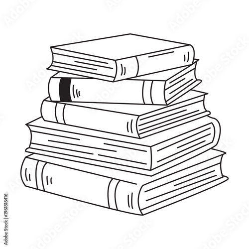Stack of Books Outline