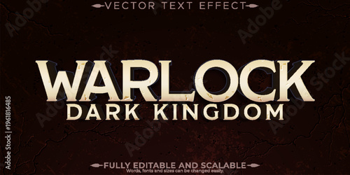Combat text effect, editable battle and warrior customizable font style