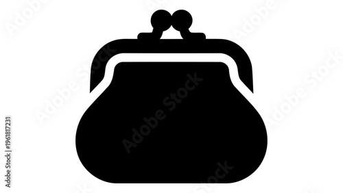 Icon of a classic coin purse for storing loose change