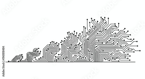 evolution of technology circuit board illustration