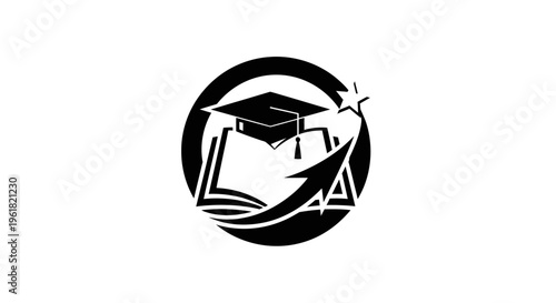 Graduation ceremony with cap and diploma in academic setting indoors