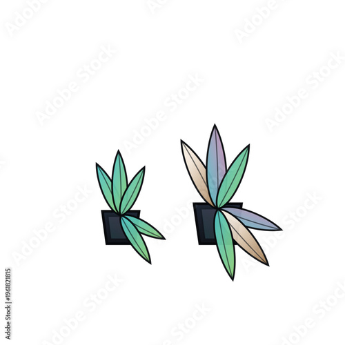 Feather Fountain Duo wedding table decor premium SVG