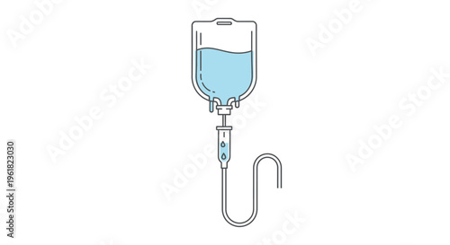 Medical IV drip infusion set.