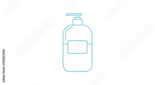 Simple line drawing of hand sanitizer.