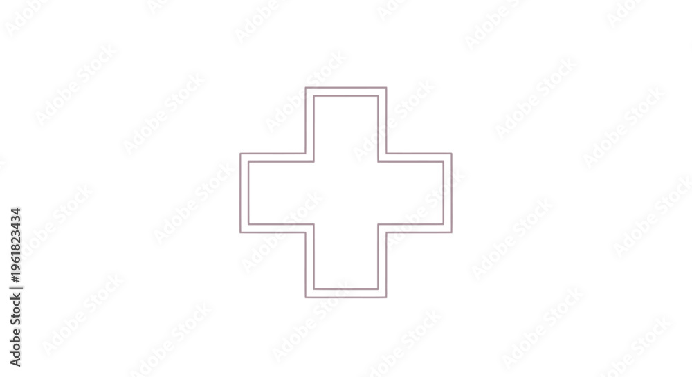 Obraz premium Medical Cross Symbol Icon Sign.