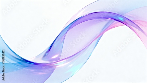 Smooth glossy pastel ribbon with gentle gradient on light background, grainy texture, smooth motion, translucent, banner, backdrop design