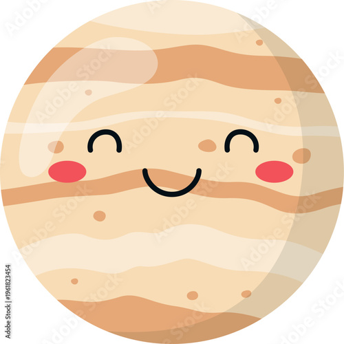 Cute Jupiter Planet Character