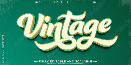 Retro sticker text effect, editable 70s and 80s text style