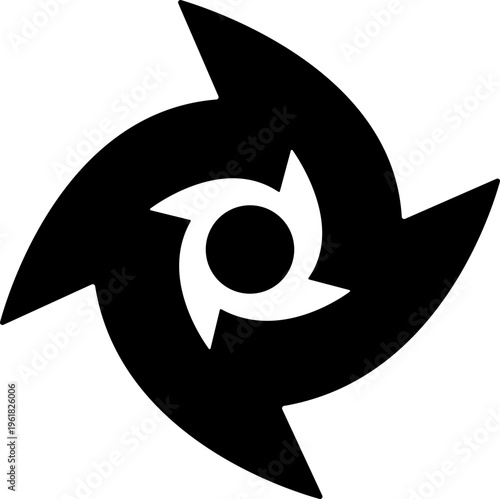Hurricane cyclone icon in flat style featuring storm, typhoon, tornado, whirlwind, vortex and weather synonym elements for disaster alert, climate design and warning graphics