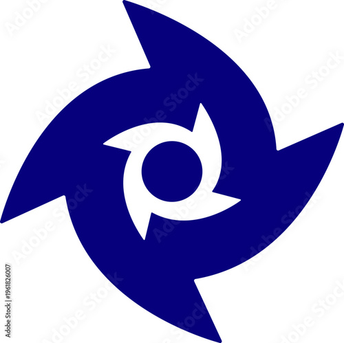 Hurricane cyclone icon in flat style featuring storm, typhoon, tornado, whirlwind, vortex and weather synonym elements for disaster alert, climate design and warning graphics