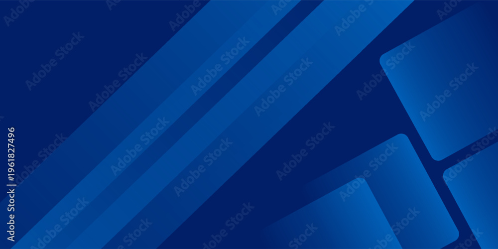Obraz premium Abstract blue background with glowing geometric lines. Modern blue gradient square shape design. Futuristic technology concept. Suit for brochure, corporate, website, poster, banner, cover modern