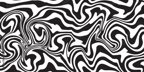 Abstract hypnotic spinning lines background. Black and white vertical tunnel wallpaper. Psychedelic twisted stripes pattern. Spiral template for posters, banners, cover. Vector optical illusion