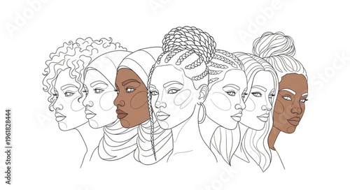 Diverse Women - A Portrait of Unity and Cultural Representation.