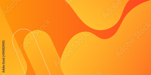 Modern abstract orange banner background. Dynamic shapes composition. Vector illustration