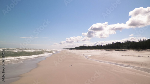 Tableau sur toile Huge beach in Stilo. Northern Poland.