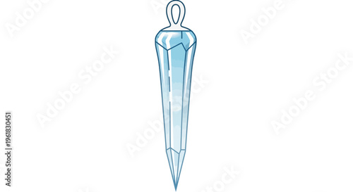 Transparent Cartoon Icicle with Hanging Loop
