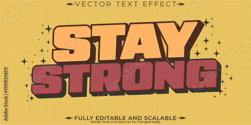 Retro sticker text effect, editable 70s and 80s text style