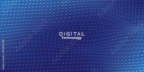 Digital Transformation Concept with Futuristic Data Flow and Smart Technology Visualization. Abstract Big Data, Artificial Intelligence AI, and Automation Design. Tech and Science Vector Illustration.