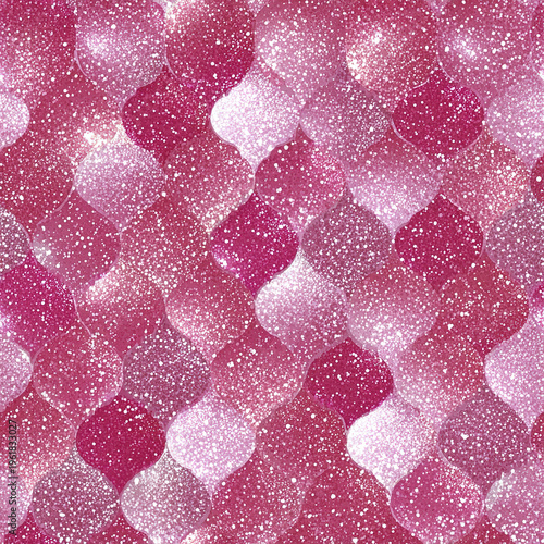 Feminine pink shimmer glitter seamless surface design tile with sparkling texture and elegant pattern for decorative background or fabric print