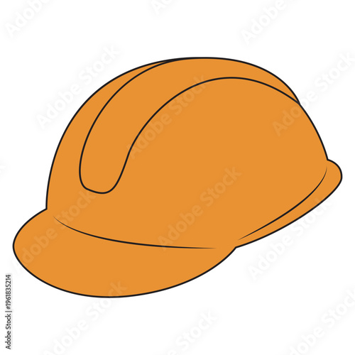 Orange Construction Hard Hat Icon