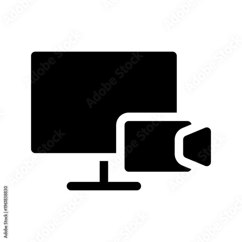 Video Streaming Icon Vector Symbol Design Illustration