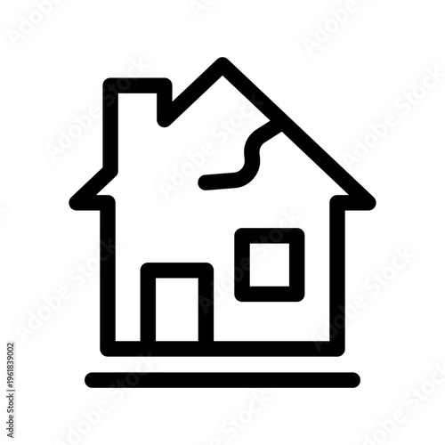 Poor House Icon Vector Symbol Design Illustration