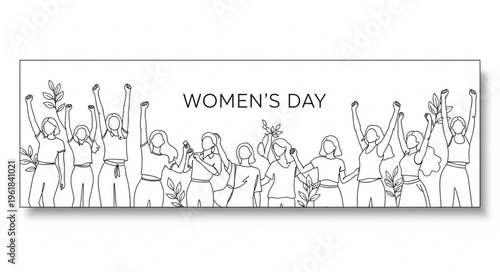 Diverse women celebrating International Womens Day with raised fists.