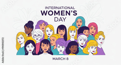 International Womens Day Celebration Diverse Group Of Women.