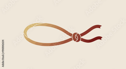 Elegant Abstract Ribbon With Knot