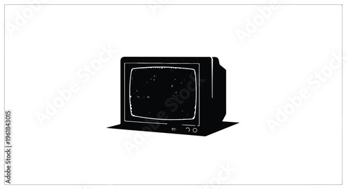 Retro television displaying static, a symbol of past technology and connection.