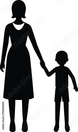Mother Child Silhouette Family Togetherness Connection