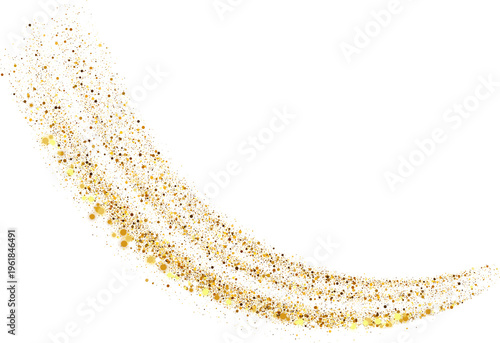 Fotografie Gold Confetti Trail