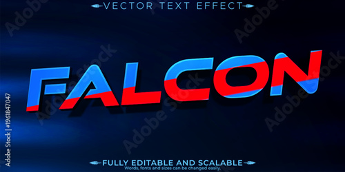 America editable text effect, editable falcon and independence text style