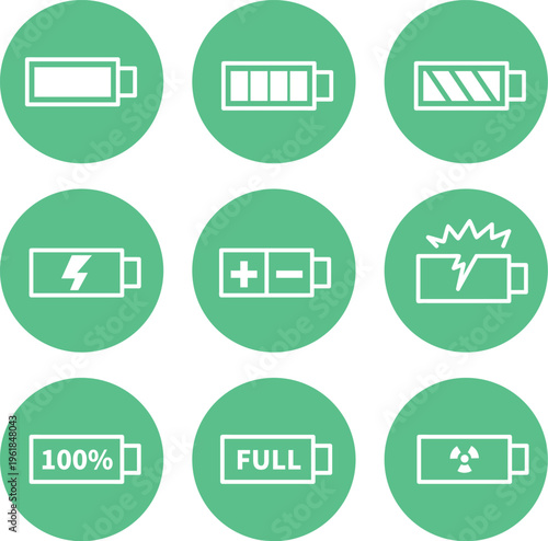 バッテリーアイコンセット