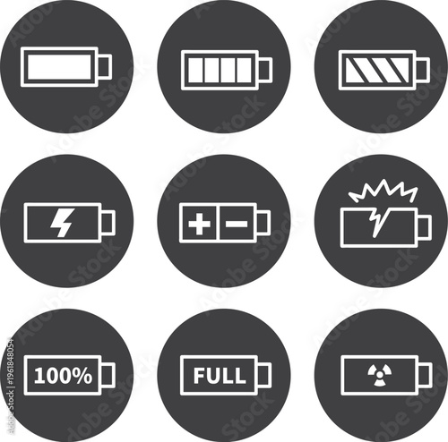 バッテリーアイコンセット