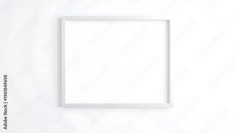Fototapeta premium Elegant clean design, white abstract wallpaper, light blue and silver minimal frame