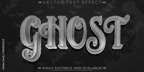 Horror text effect, editable monster and scary text style