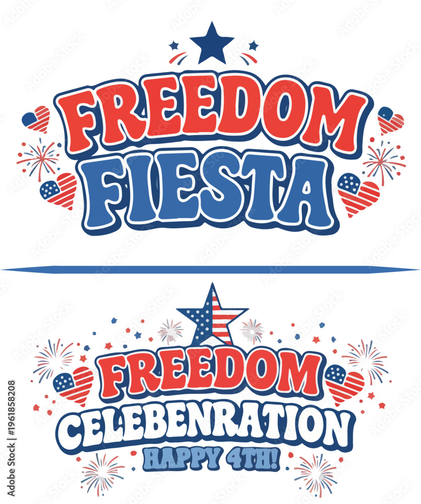 Obraz premium 4th Of July T Shirt Print Template